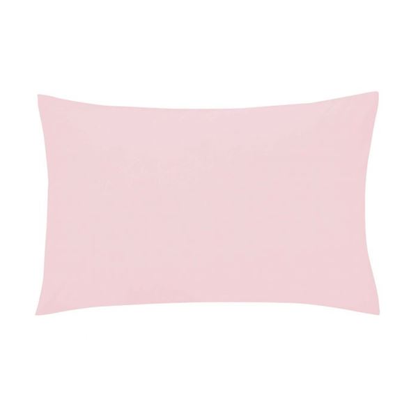 Plain Dye Housewife Pillowcase - Blush